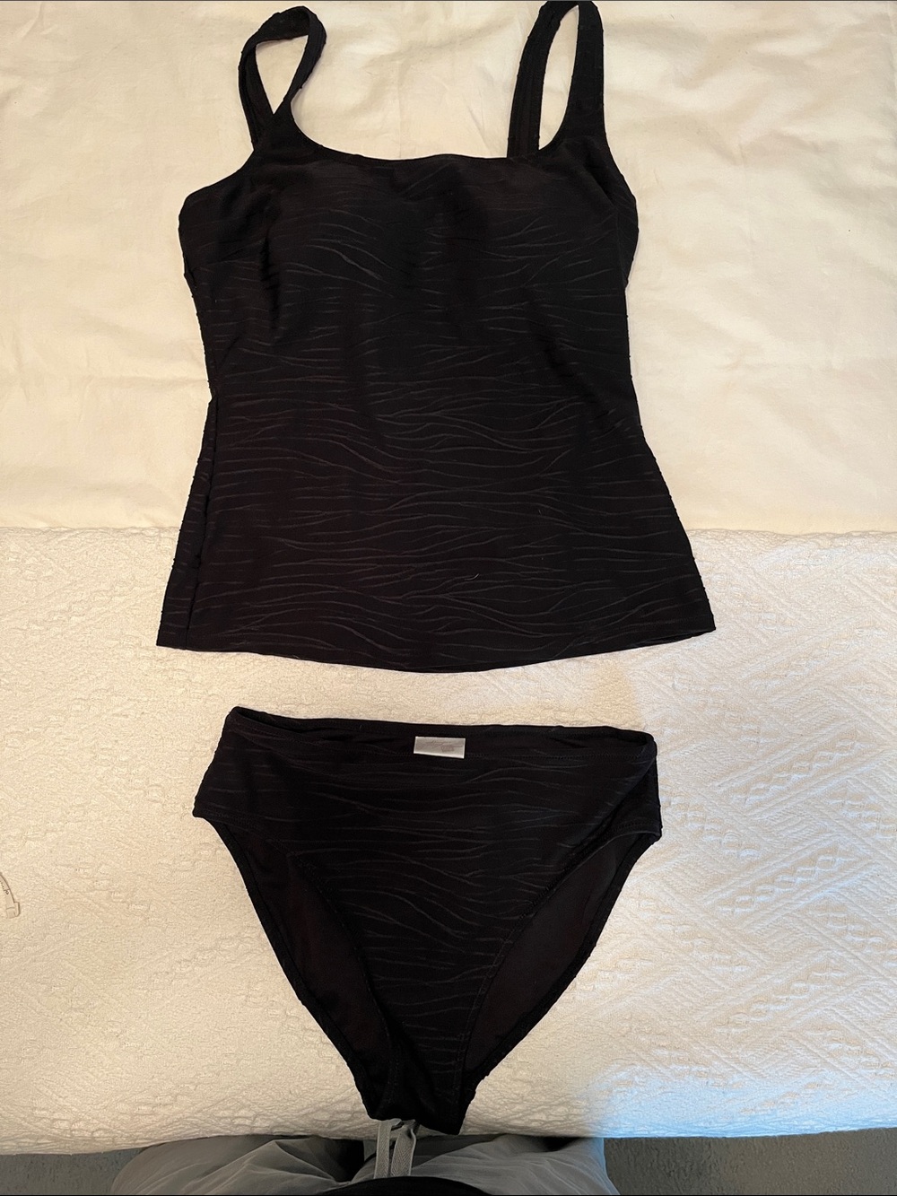 Gottex Black Tankini Two-Piece Swimsuit EUC